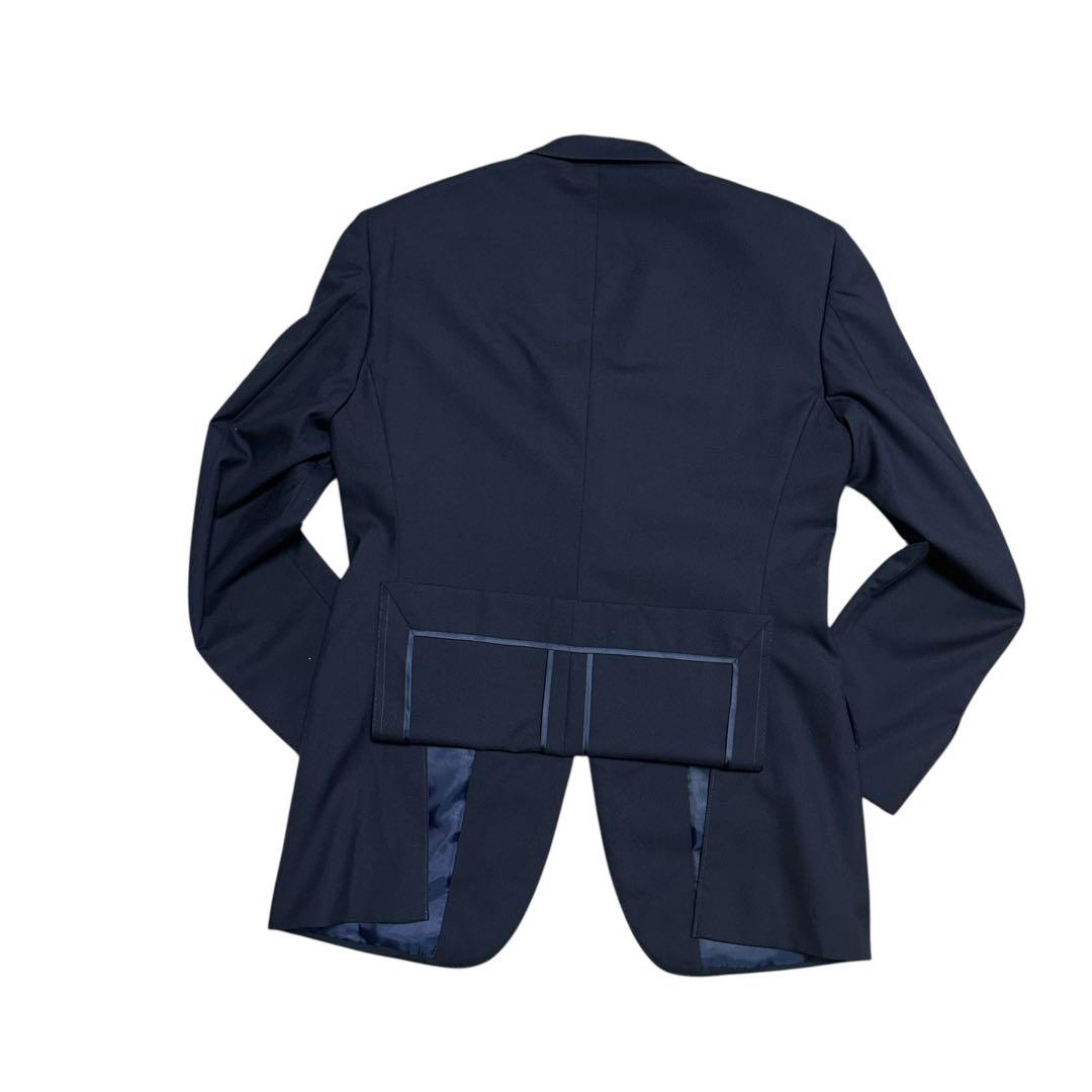 BEAMS F／ビームスエフ ネイビーセットアップスーツ ウール100ダブル裾