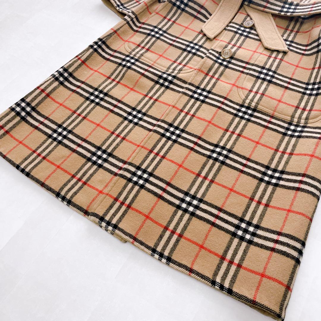 希少✨バーバリー ノバチェック ロングコート リバーシブル ウール
