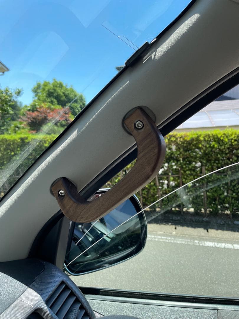 ウォールナット アシストグリップ ハイエース用 Aピラー用3個セット