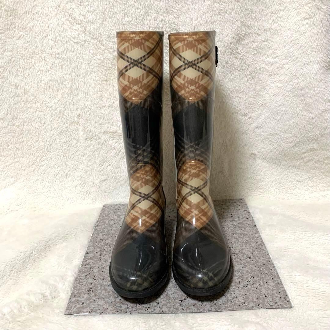 希少】ヴィヴィアンウエストウッド チェック レインブーツ 長靴 24