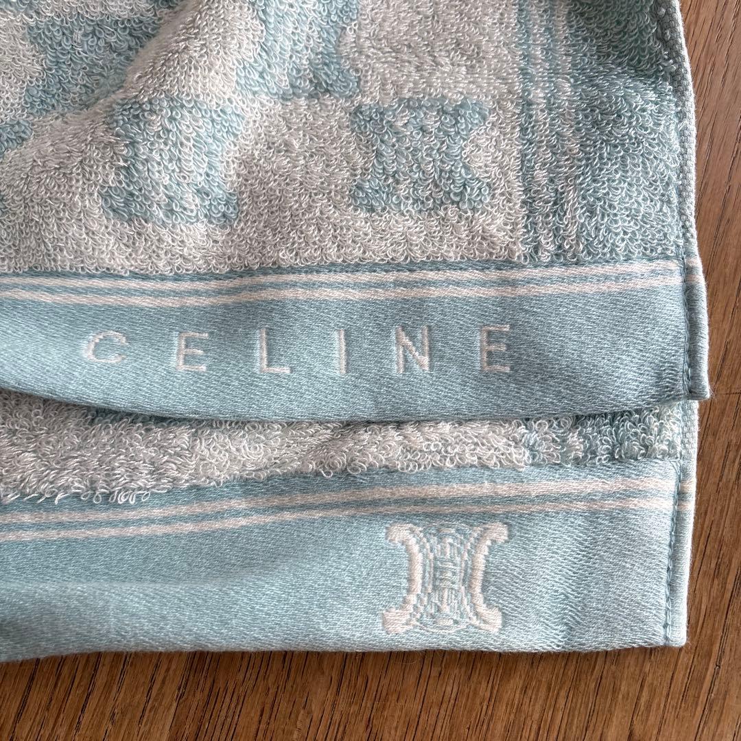 CELINE バスタオル マカダム 水色 未使用 ※訳あり - メルカリ