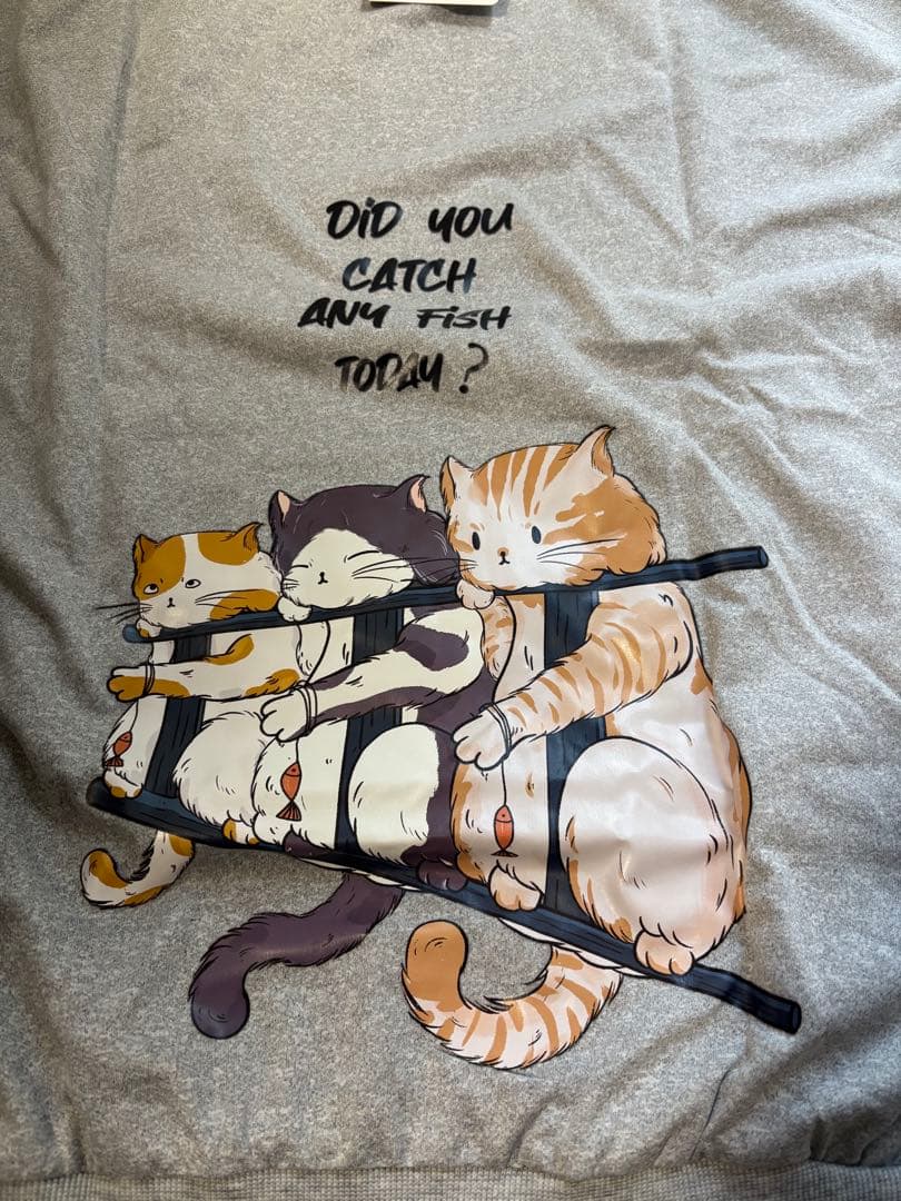 新品タグ付】猫イラスト スウェット トレーナー グレー 3L 大きい