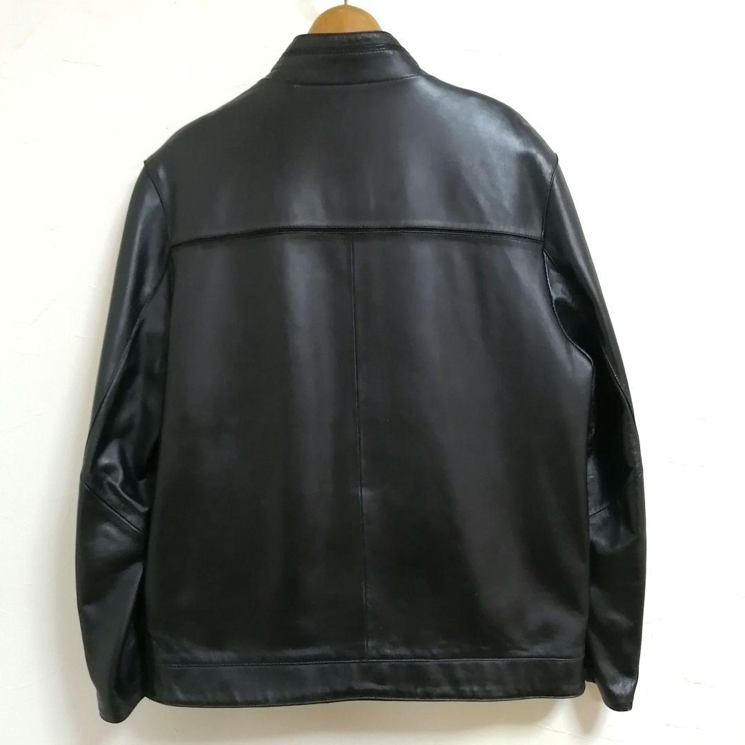 90sイタリア製レザーシングルライダースジャケットGIANNIMARIOLANO