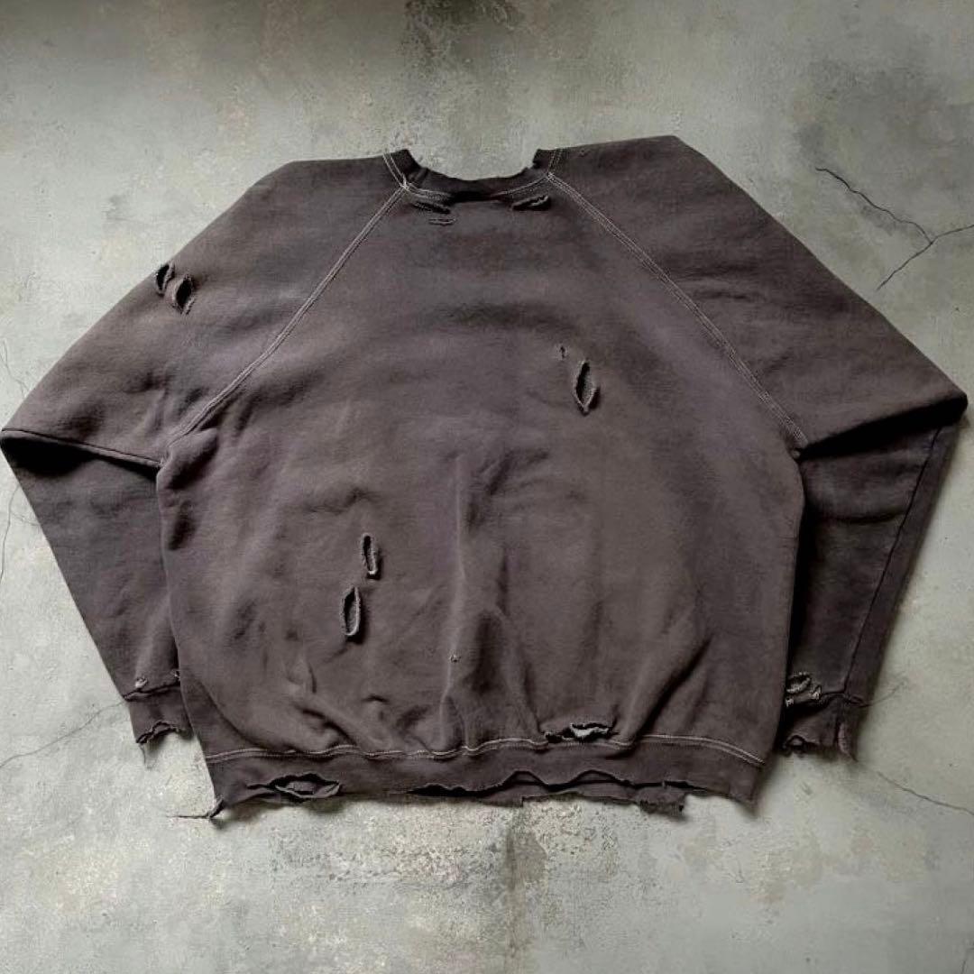 80s adidas☆万国旗タグ☆USA製☆肉厚☆boro sweat G103471173