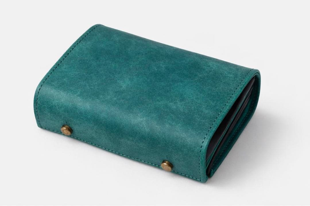 エムピウ ミッレフォッリエ 同型 日本製 二つ折り財布 m+ type ブルー