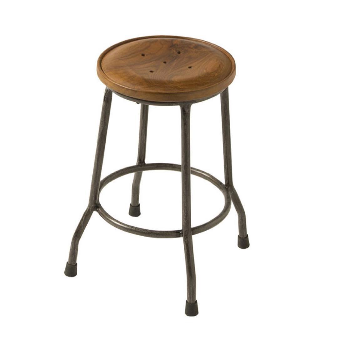 キヨミ　old maison オールドメゾン　スツール　アンティーク old maison オールドメゾン チーク材座面、アイアン脚 スツール② | 一