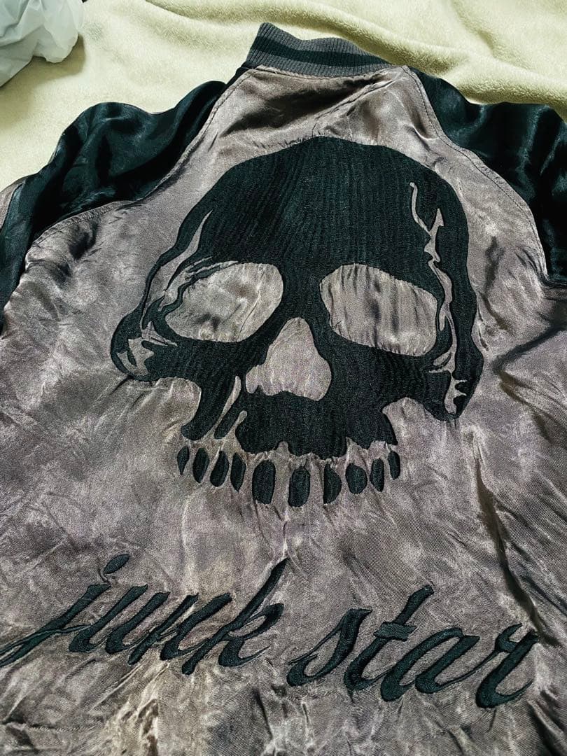 JUNK STAR 日本 限定版 スカジャン サテン vintage 2面使う - メルカリ