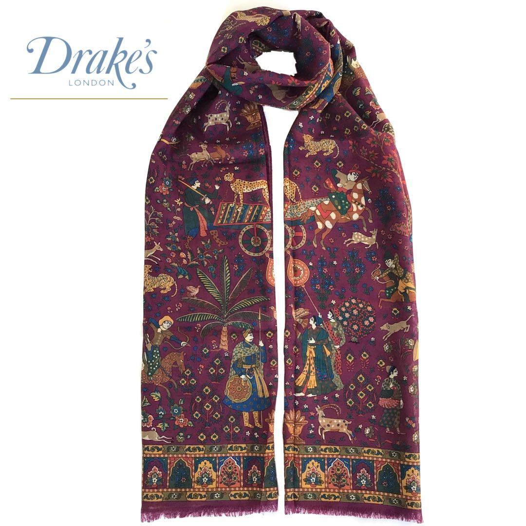 【新品タグ付き】Drake's スカーフ ムガルハンター❁アナトミカ 西口修平