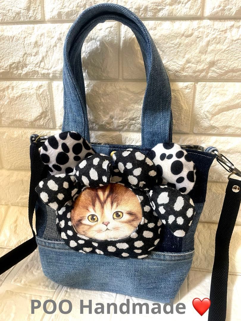 コヤンイサムチョン ハンドメイドリメイクデニムショルダートート