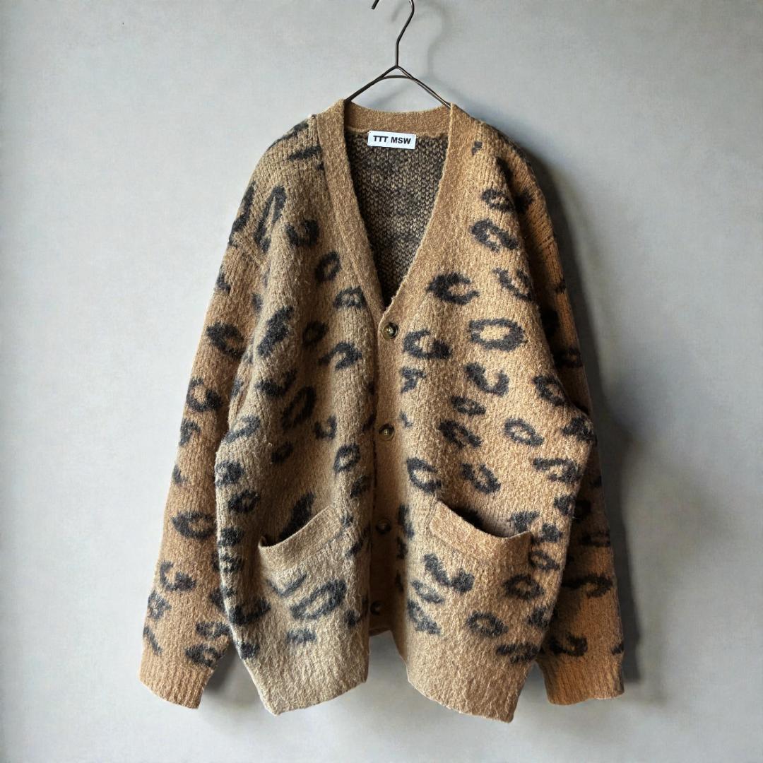 TTT MSW 20AW モヘア棍 ウールレオパード柄 カーディガン - メルカリ