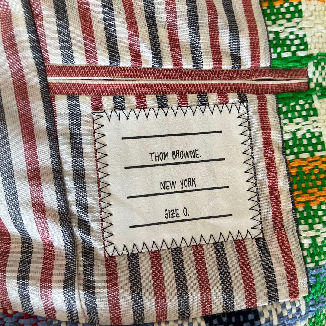 超希少レア！ トムブラウン ノーカラージャケット ツイード マルチ