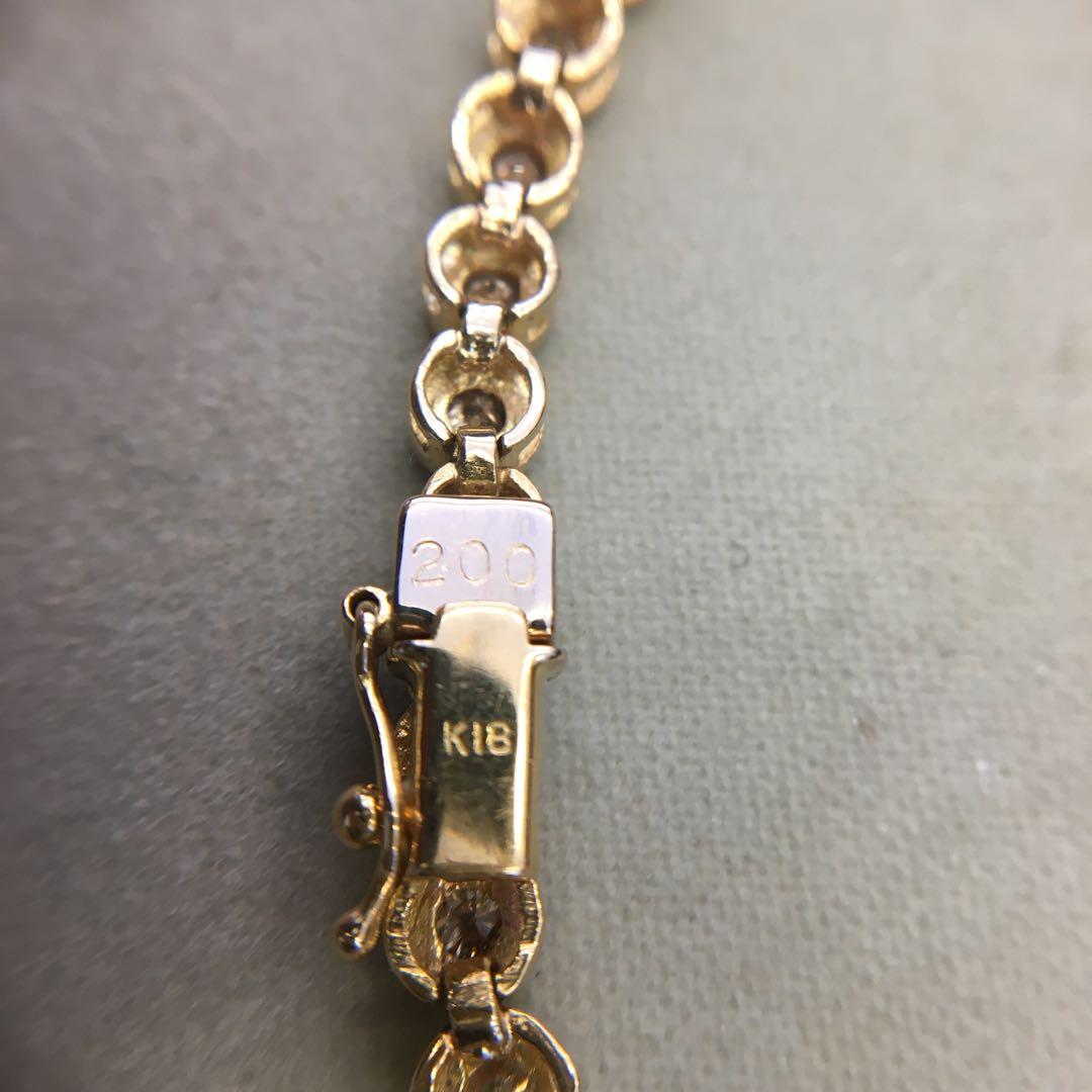 14. K18 ダイヤモンド　テニスブレス　2.0ct