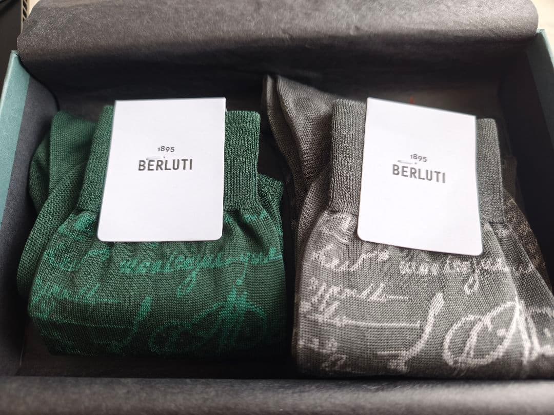 【新品未使用】BERLUTI ソックスセット 2足 アンチバクテリア スポーツソックス ミドル2足セット（ユニセックス