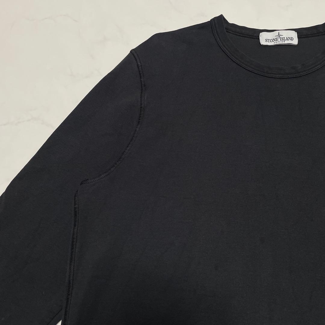 STONE ISLAND コットン クルーネック トレーナー ブラック Sサイズ