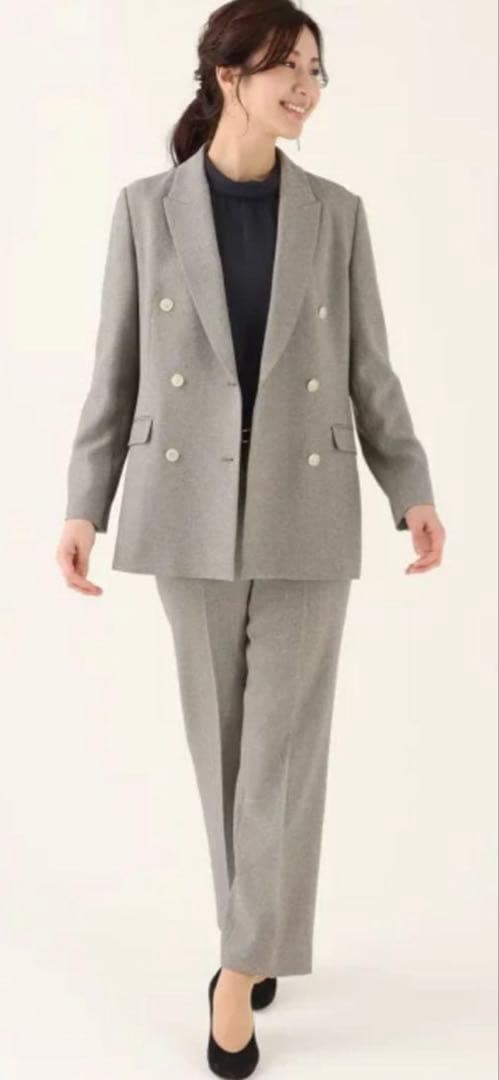 ANCHOR WOMAN PERSON'S パンツスーツセットアップ 2点セット／6色展開】Vカラージャケットスーツセット【通勤