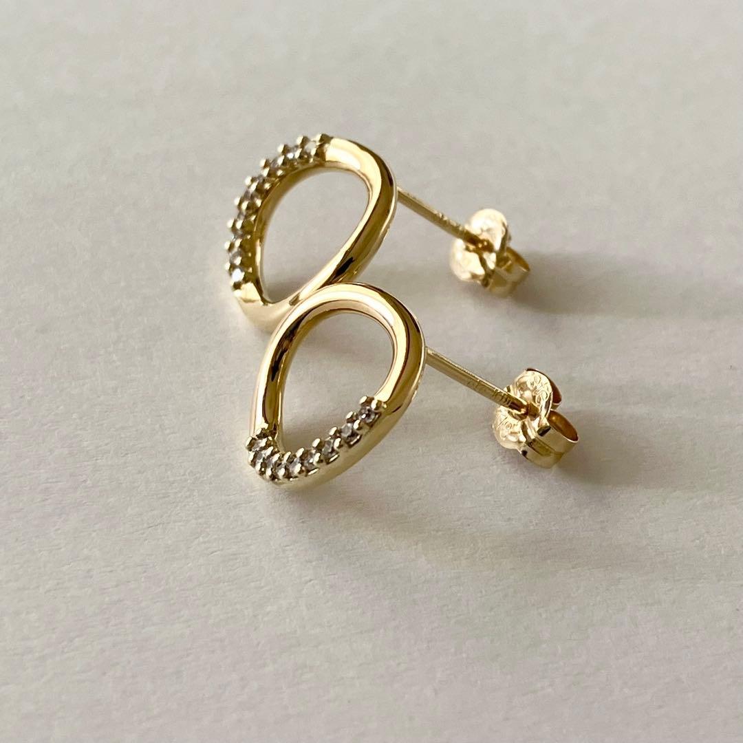 新品未使用 ete エテ ビジューサークルピアス イエローゴールド - メルカリ