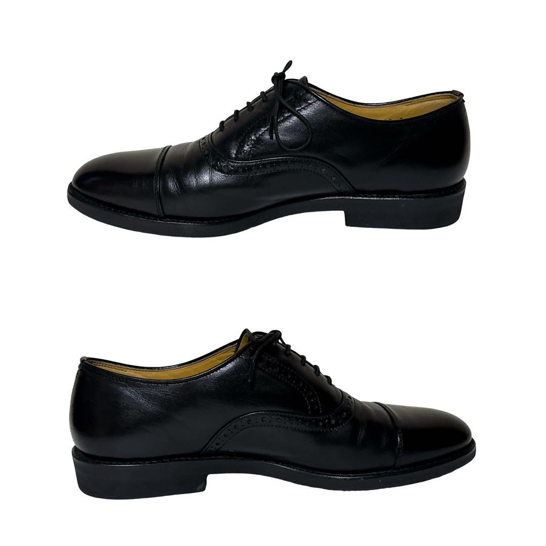 バーバリー ビジネスシューズ 革靴 革 26cm レザー ブラック メンズ 黒