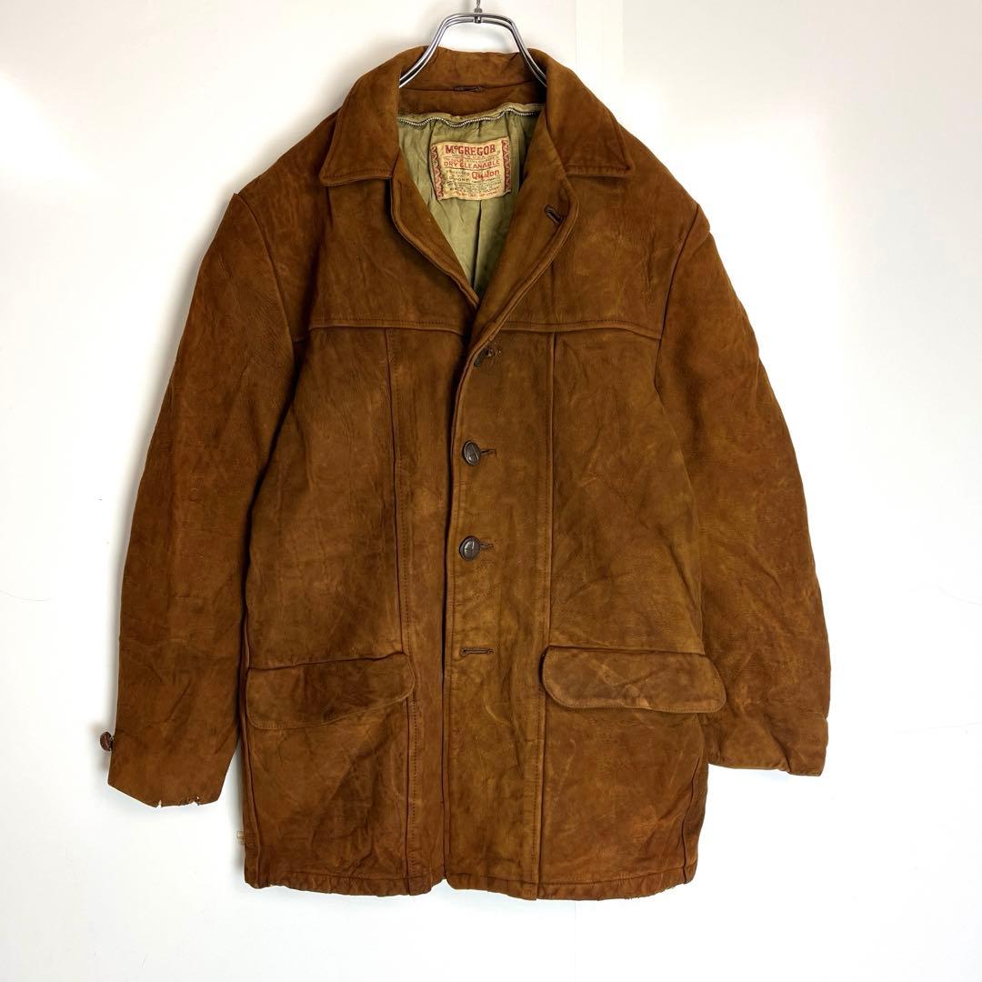 60sマクレガーMcGregorスエードレザージャケットカーコートスウェード