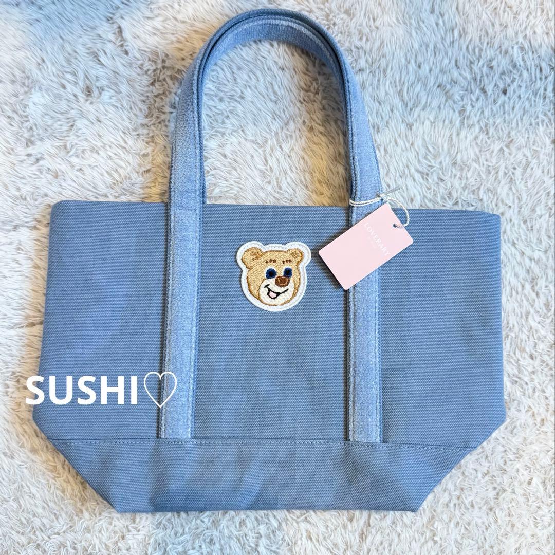 フェイラーFEILER オールドテディワッペントートバッグ ブルー 小 L