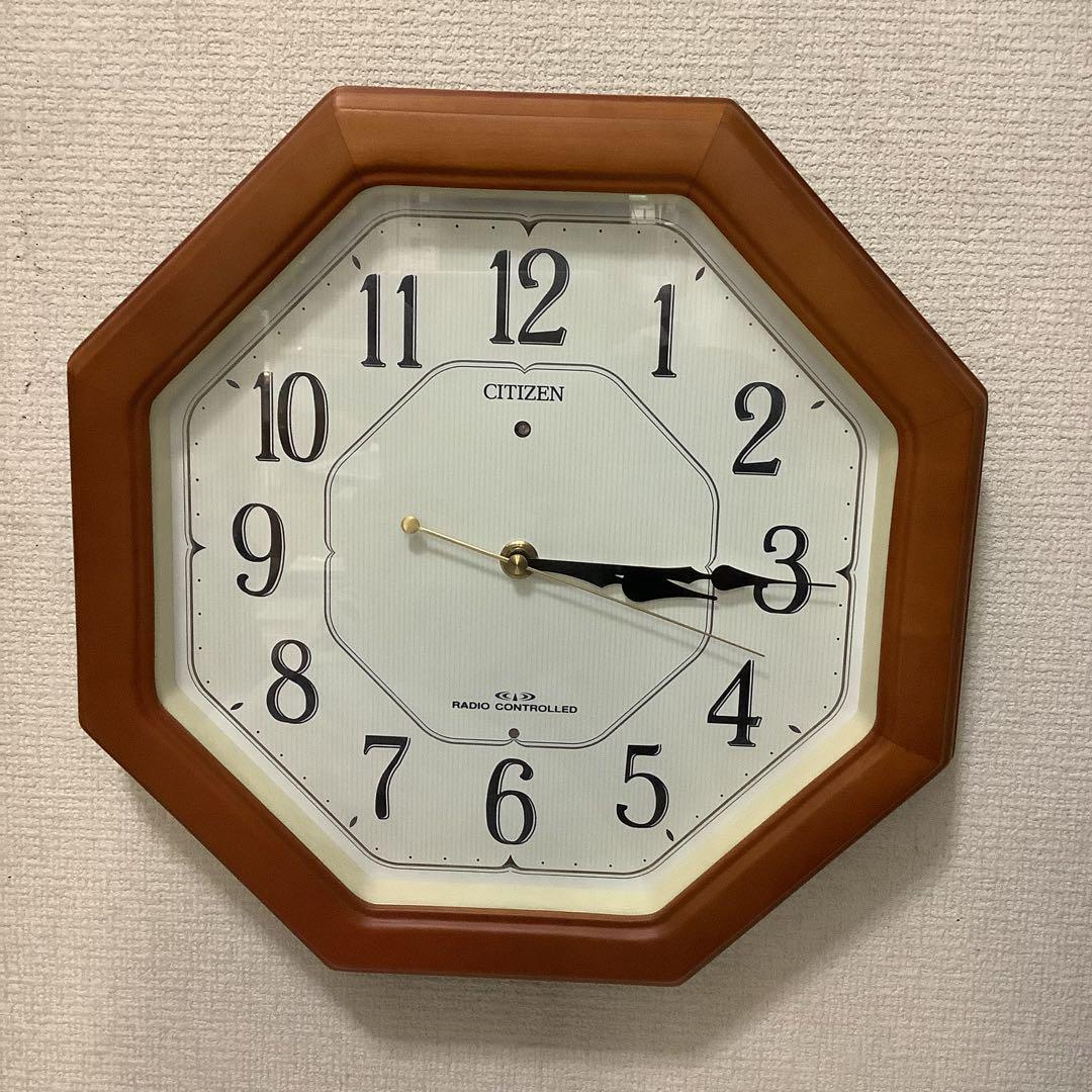 6629⑩【CITIZEN シチズン 八角形電波時計 掛け時計】 - メルカリ