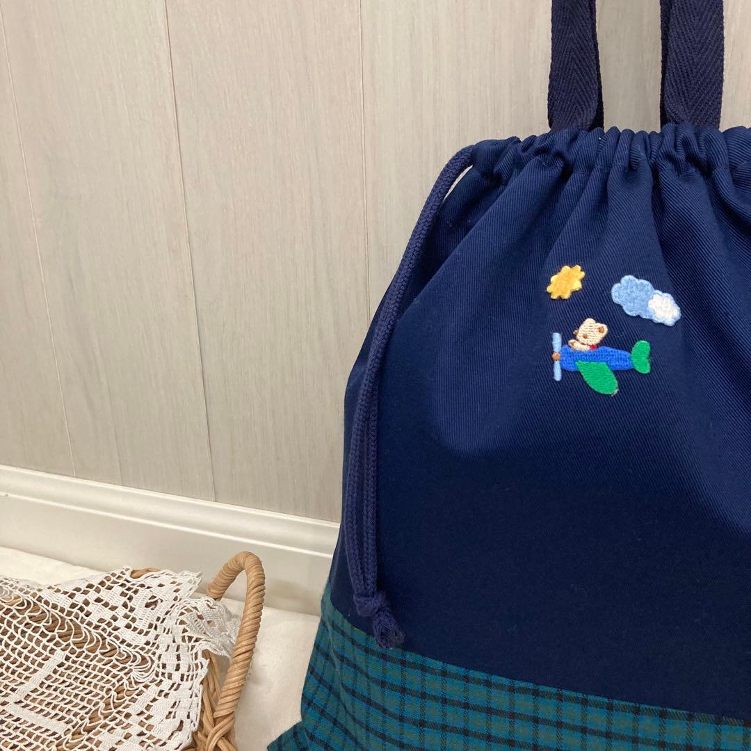 受注【現品限り】《ファミリアワッペン使用》通園通学グッズ　5点セット　クローバー