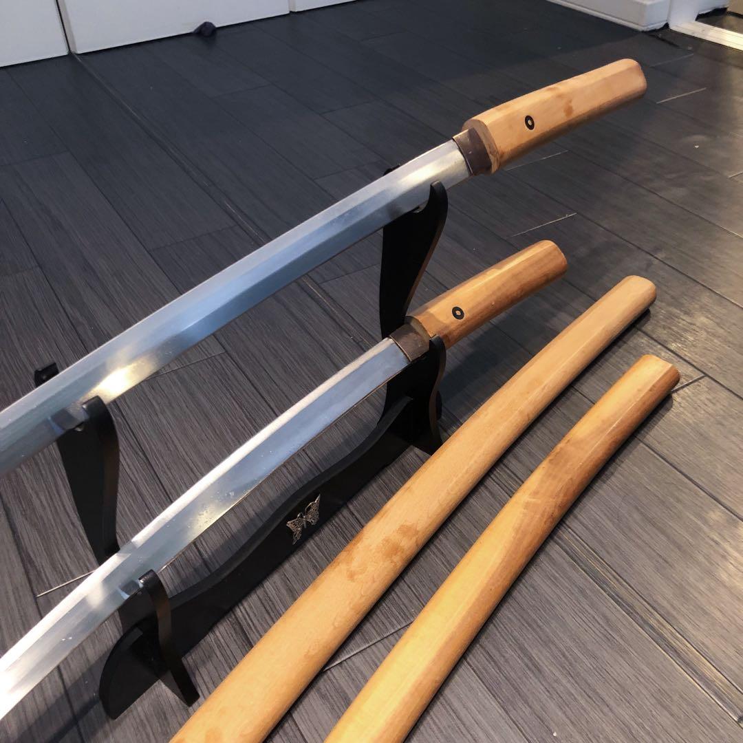高級模造刀 白鞘 合金製 大小セット 居合刀 刃文 拵え - メルカリ