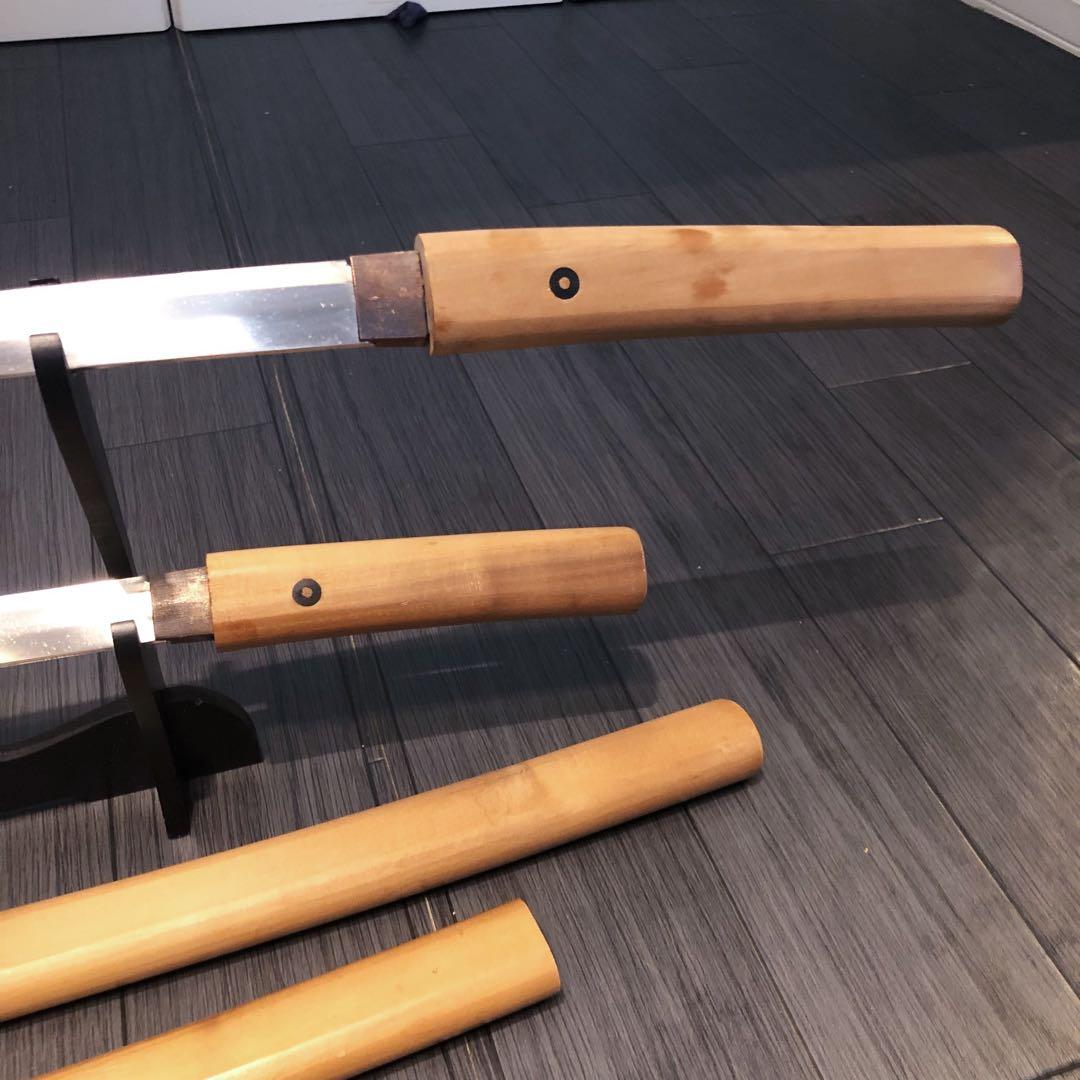 高級模造刀 白鞘 合金製 大小セット 居合刀 刃文 拵え - メルカリ