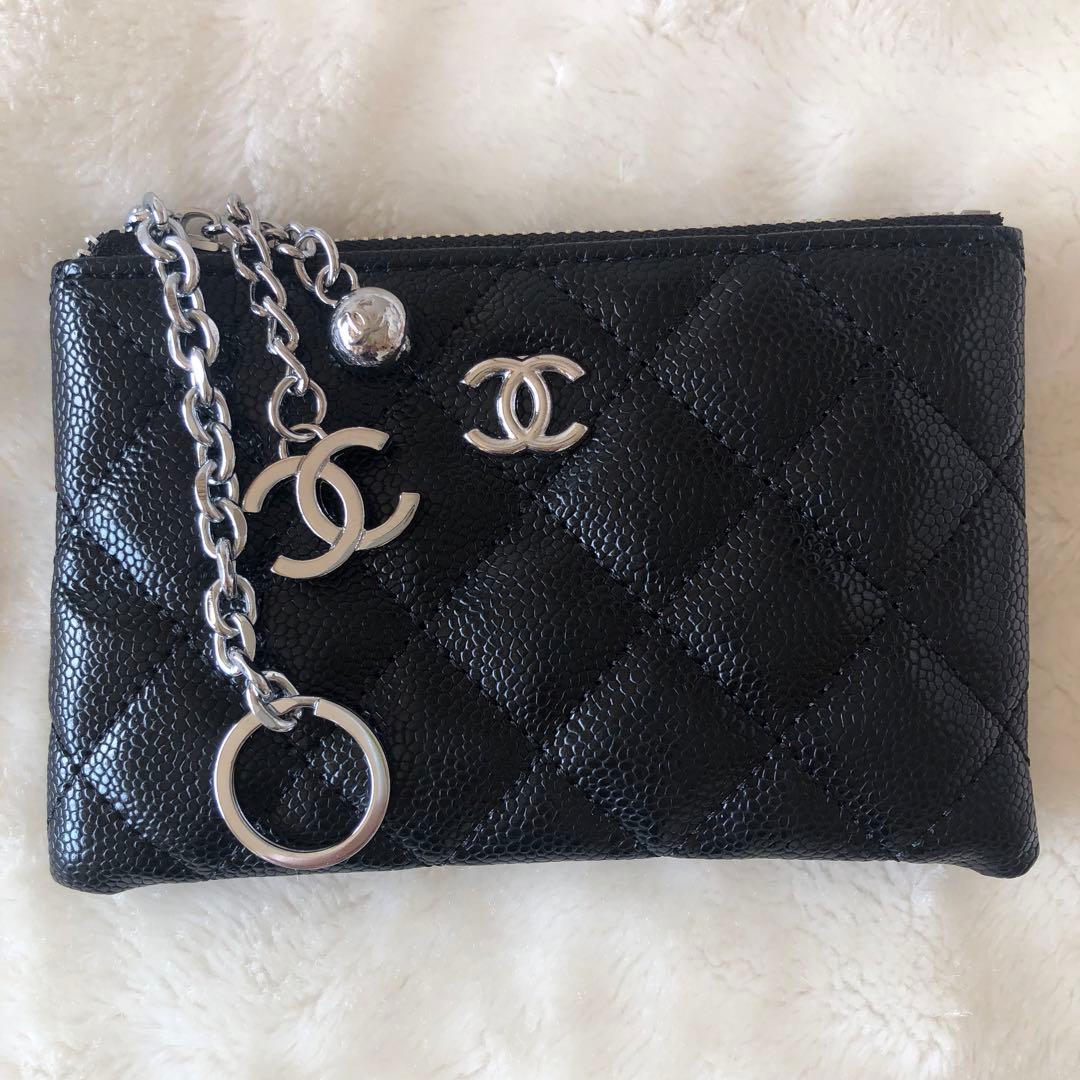 新品未使用品 ノベルティーCHANEL ブラック キルティング コインケース