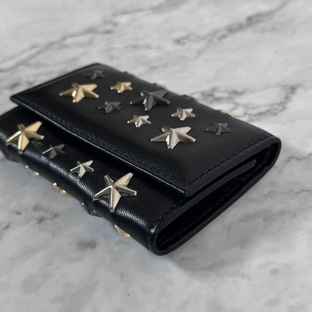 新品】ジミーチュウ ネプチューン スタースタッズ キーケース ブラック