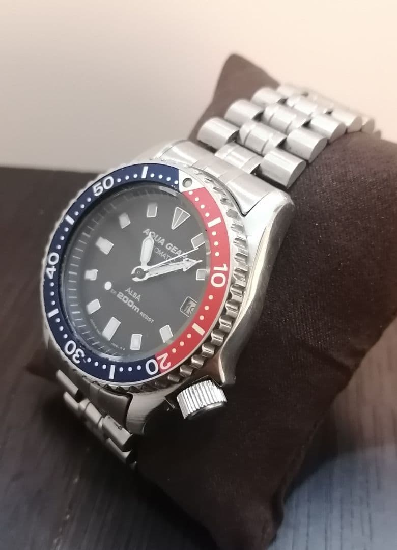 SEIKO ALBA AQUA GEAR Y621-6000 ペプシカラー - メルカリ