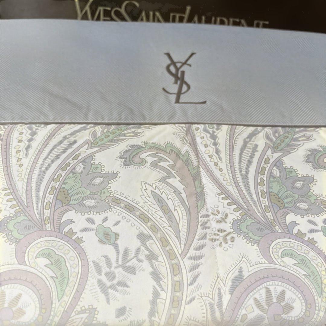 Smile様イヴサンローラン ダウンケット ペイズリー柄 羽毛肌掛けふとん