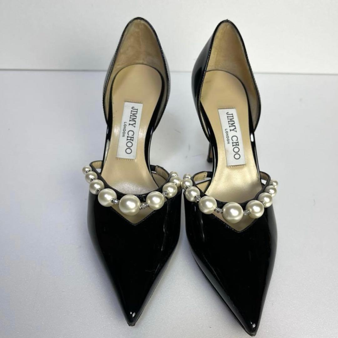 らんぴー様専用【期間限定値下げ】JIMMY CHOO パールパンプス ブラック
