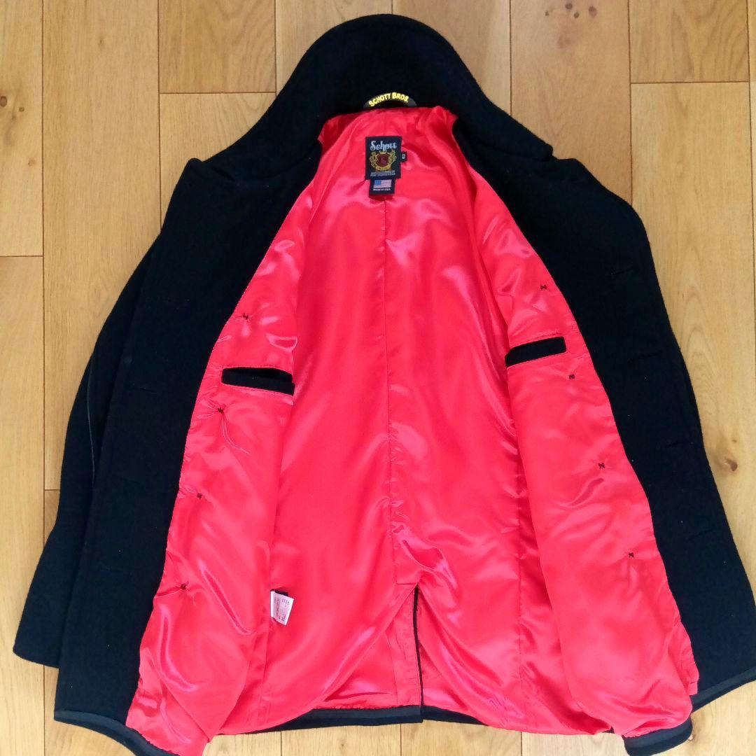 希少✰早い者勝ち】☆Schott☆ メルトン ピーコート USA製 42サイズ