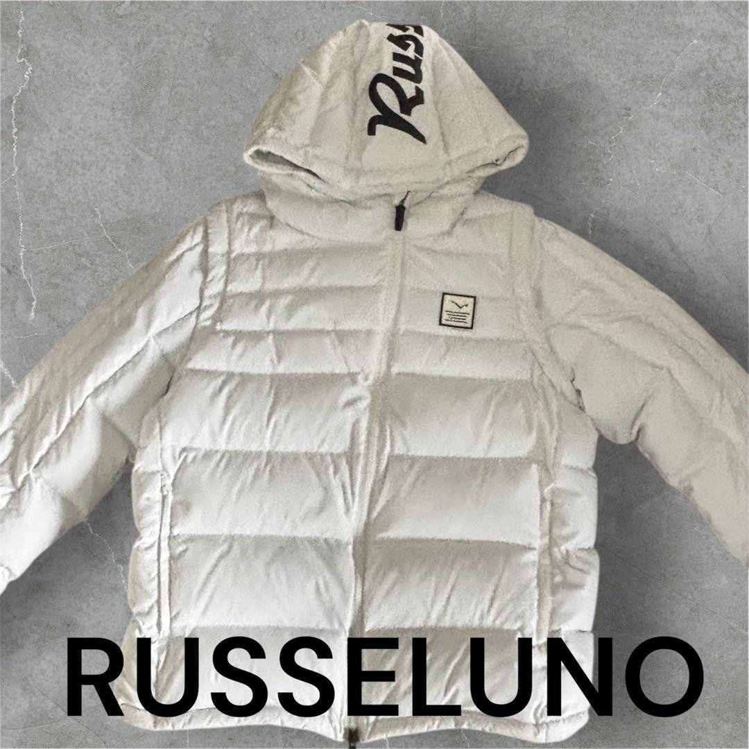 RUSSELUNO ホワイトダウンジャケット size4 Golf Reboot / 【Russeluno Reboot】 2WAY DOWN JACKET(PATTERN)