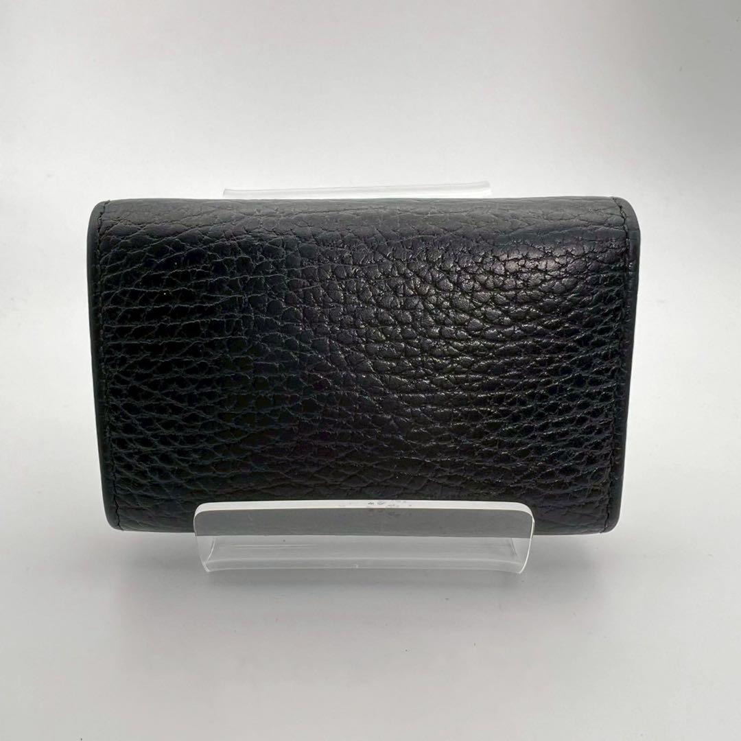 美品 グッチ キーケース GGマーモント レザー ブラック GUCCI 箱付き