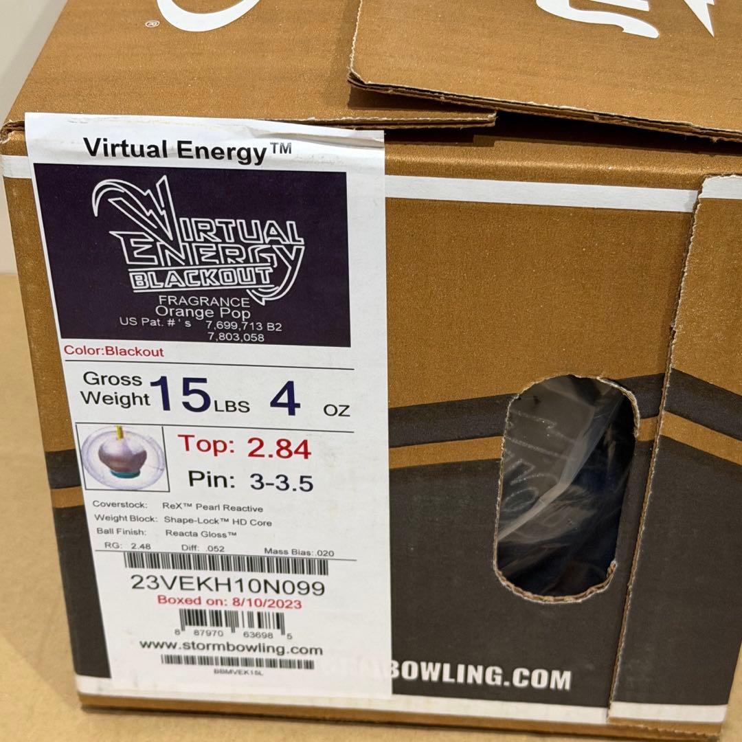 バーチャルエナジーブラックアウト 15ポンド 新品未使用品 ボウリング