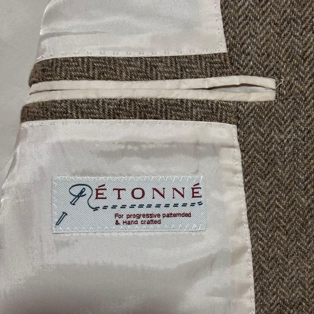 美品 エトネ セットアップスーツ MOON ツイード ヘリンボーン 2B 本