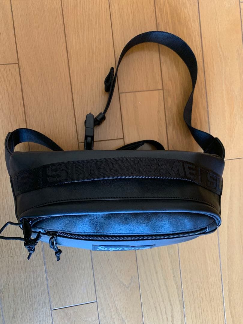 バッグ Supreme Leather Waist Bag \"Black\"
