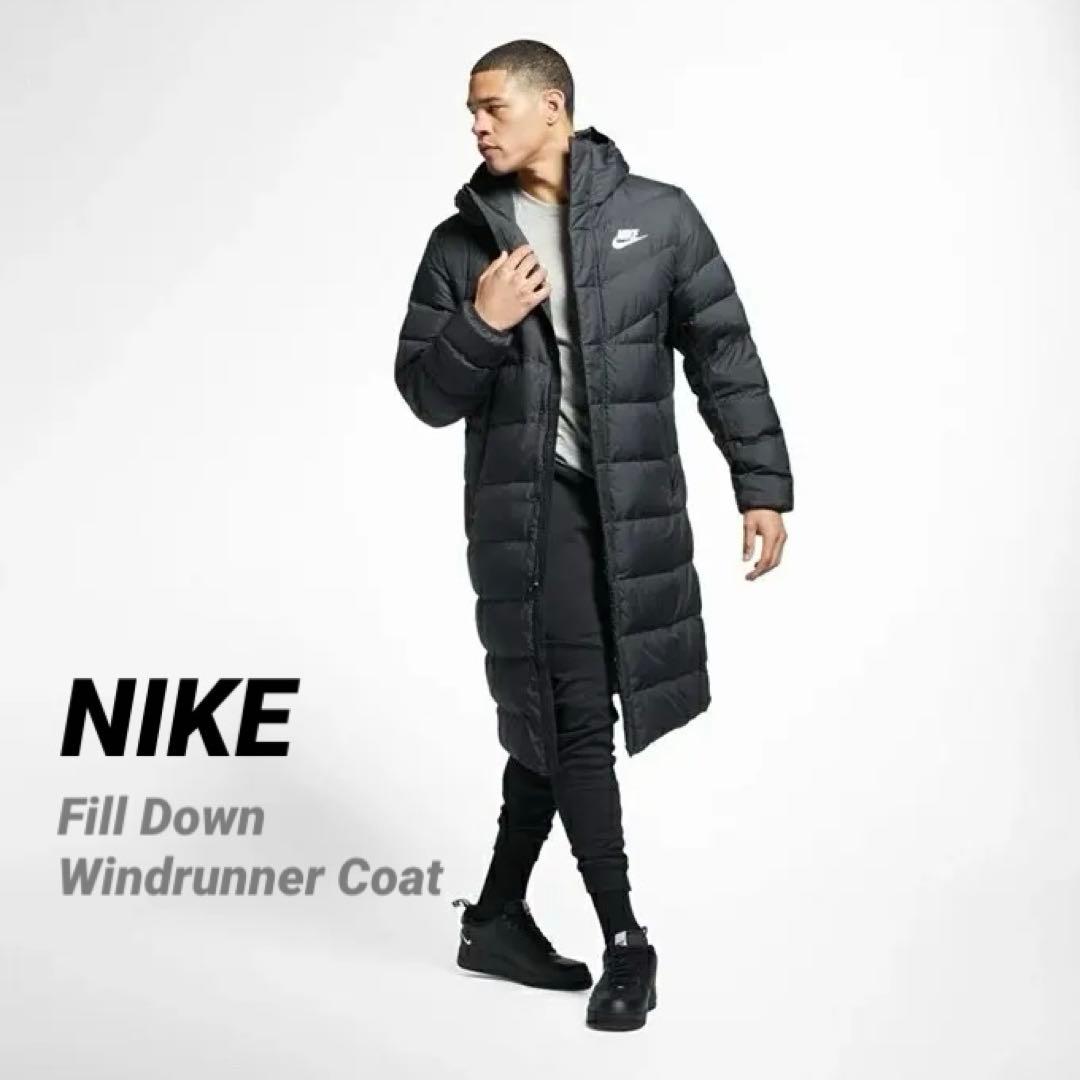 NIKE ナイキ ウインドランナー ダウン ベンチコート 黒 M - メルカリ