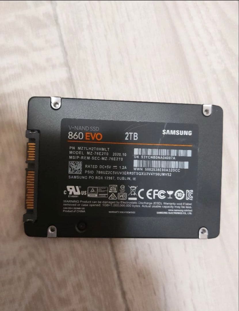 内蔵型SSD Samsung 860 EVO 2TB SSD SSD 860 EVO 2.5