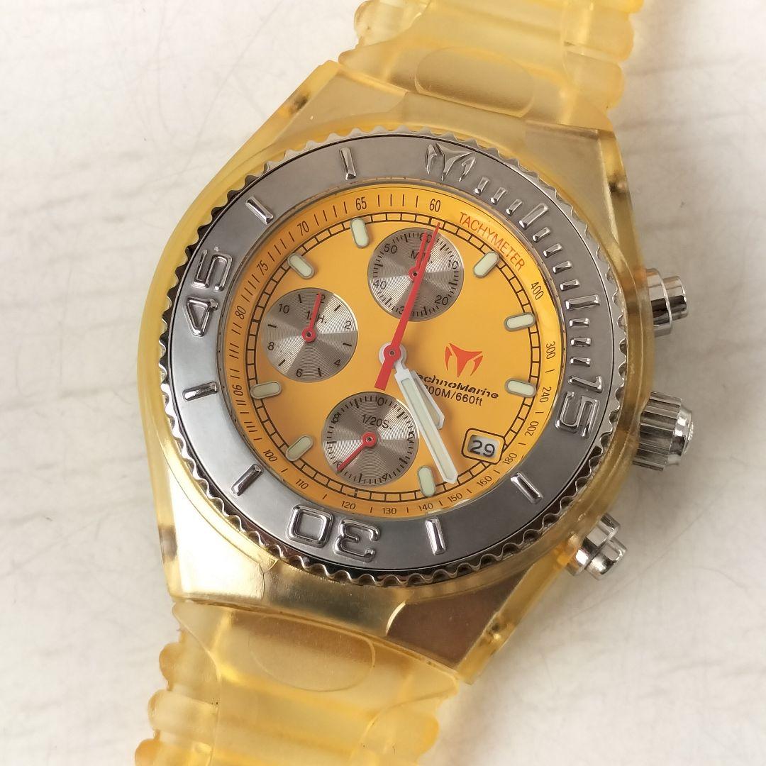 テクノマリーン　クロノグラフ　ダイバーズ　難あり　クオーツ稼働品 テクノマリーン TECHNOMARINE DIVA OR 18 CARATS ブラックダイヤモンド