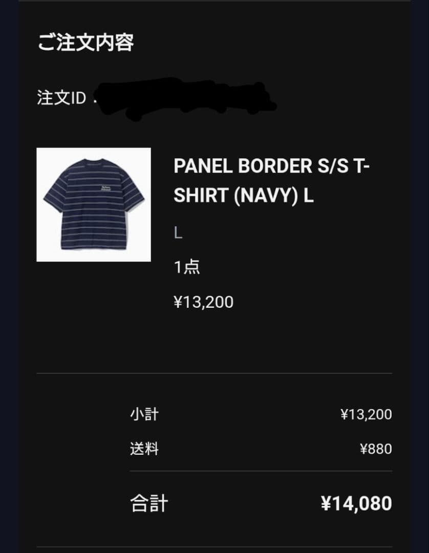 L / ENNOY PANEL BORDER S/S T-SHIRT NAVY