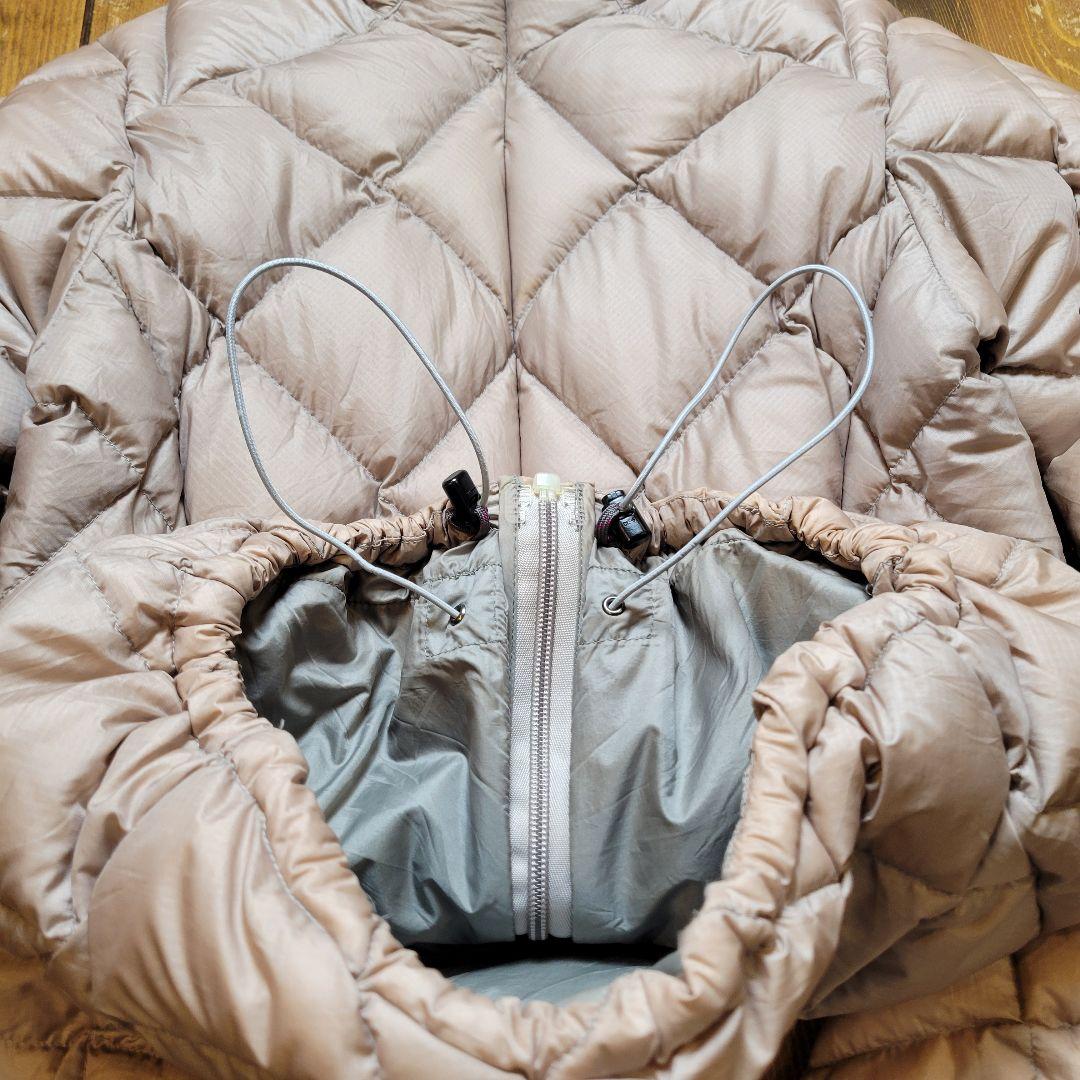 モンベル スペリオ ダウンジャケット ダイヤキルト ドローコード 短丈