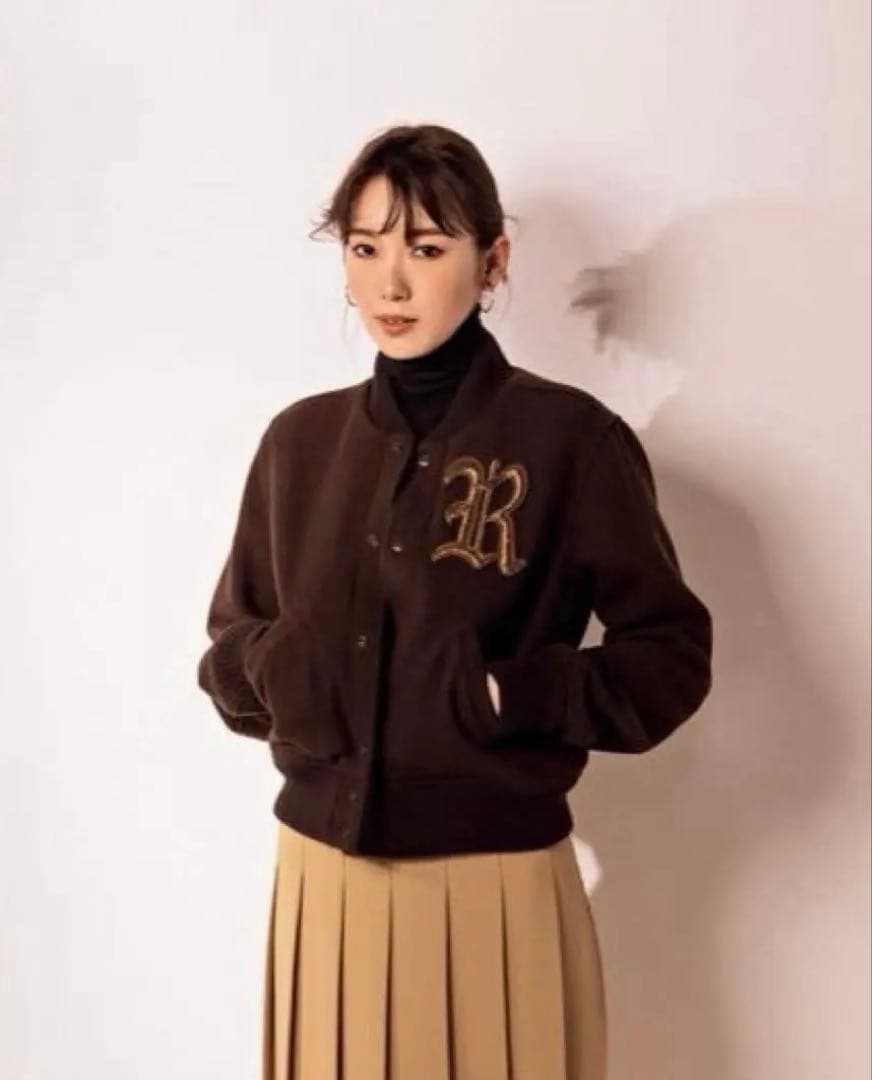 ラルフローレン♡ウールブレンド ツイル レターマン ジャケット 飯富