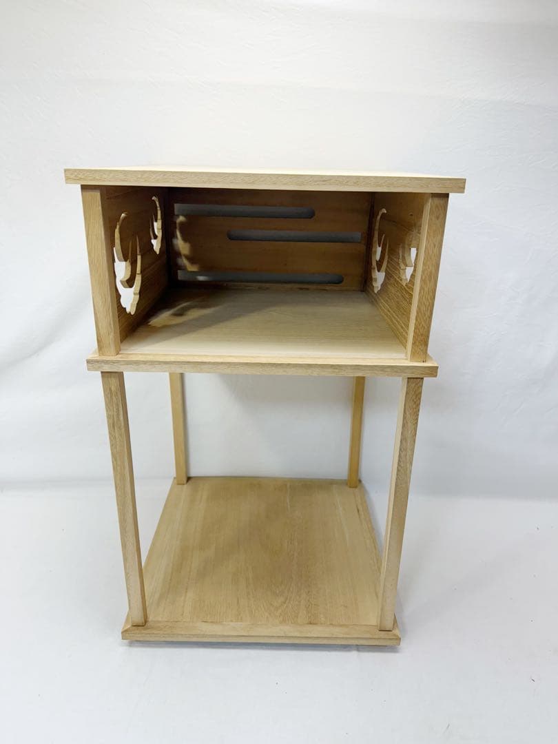 ほぼ未使用 茶道具 桐木地 坐忘斎好写 雲鶴棚 組み立式 元箱 - メルカリ