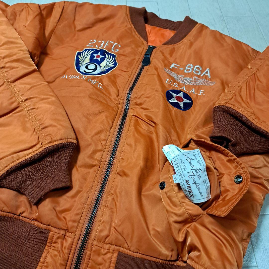ひー様専用♡AVIREX F-86A オレンジ フライトジャケット - メルカリ