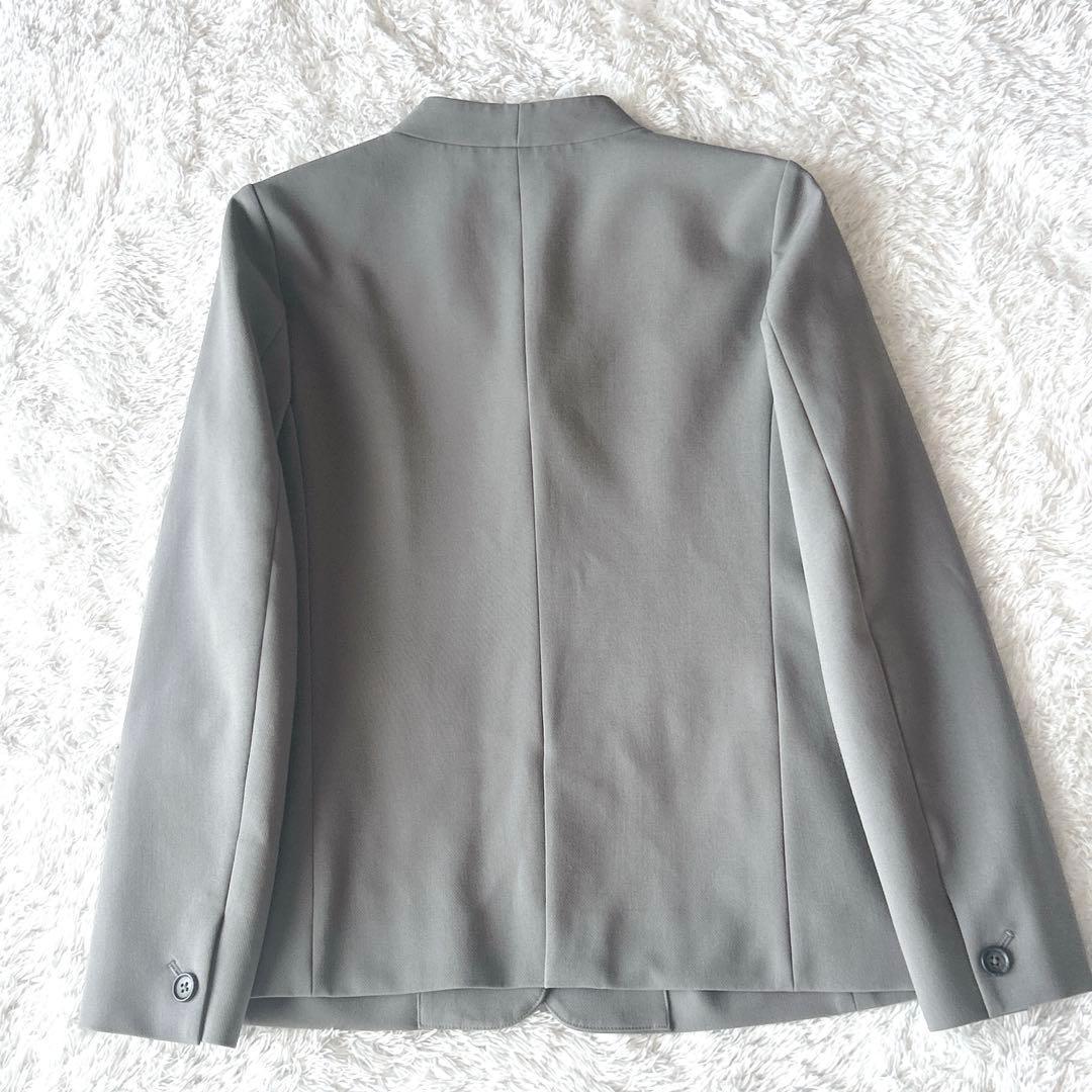 プラステ PLST ノーカラー ジャケット M ストレッチ グレー 2024