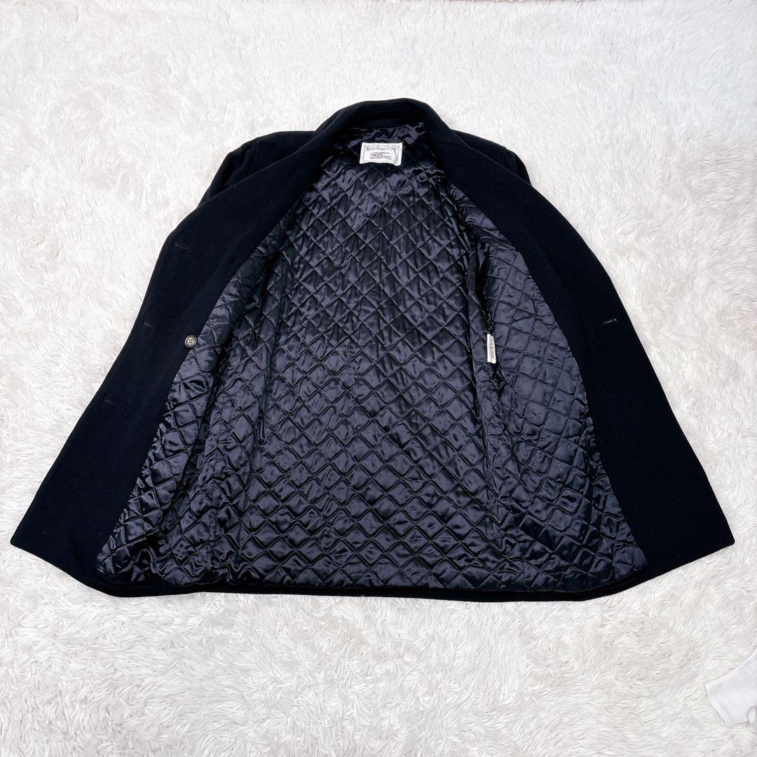 美品！ バーバリーズ 白タグ 紺 ピーコート M L相当 ウール ダブル