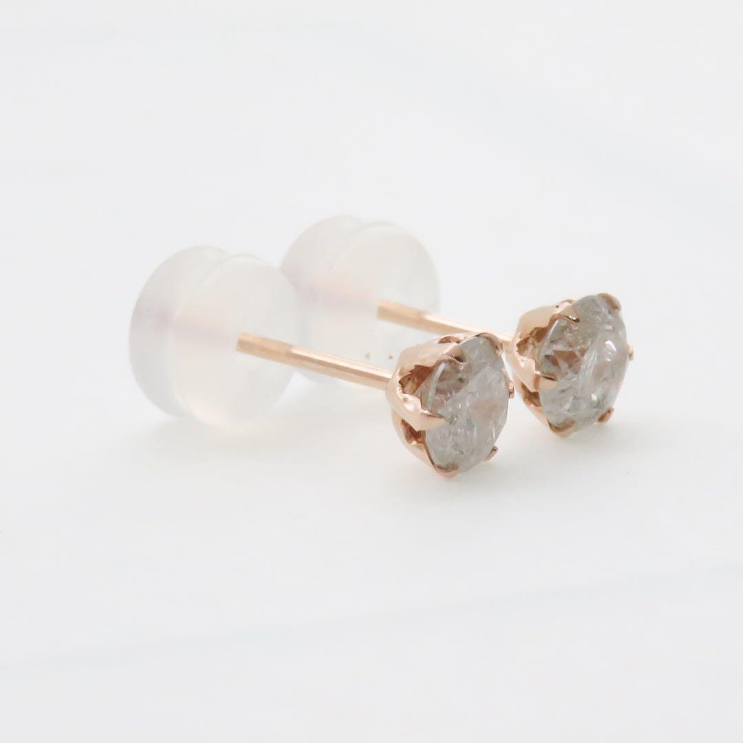 本物保証】K10PG 天然ダイヤモンド 計0.55ct ピアス｜各0.2刻印 - メルカリ