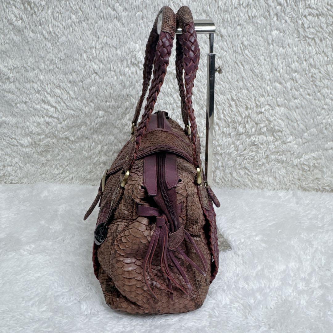 希少カラー】JRA ダイアモンドパイソン ハンドバッグ チャーム付